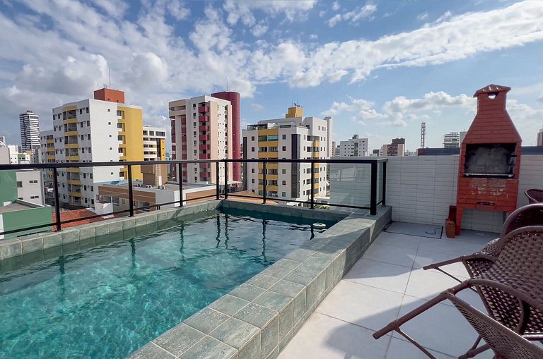 Flat Bessa Garagem Piscina 3 pessoas 150m Praia